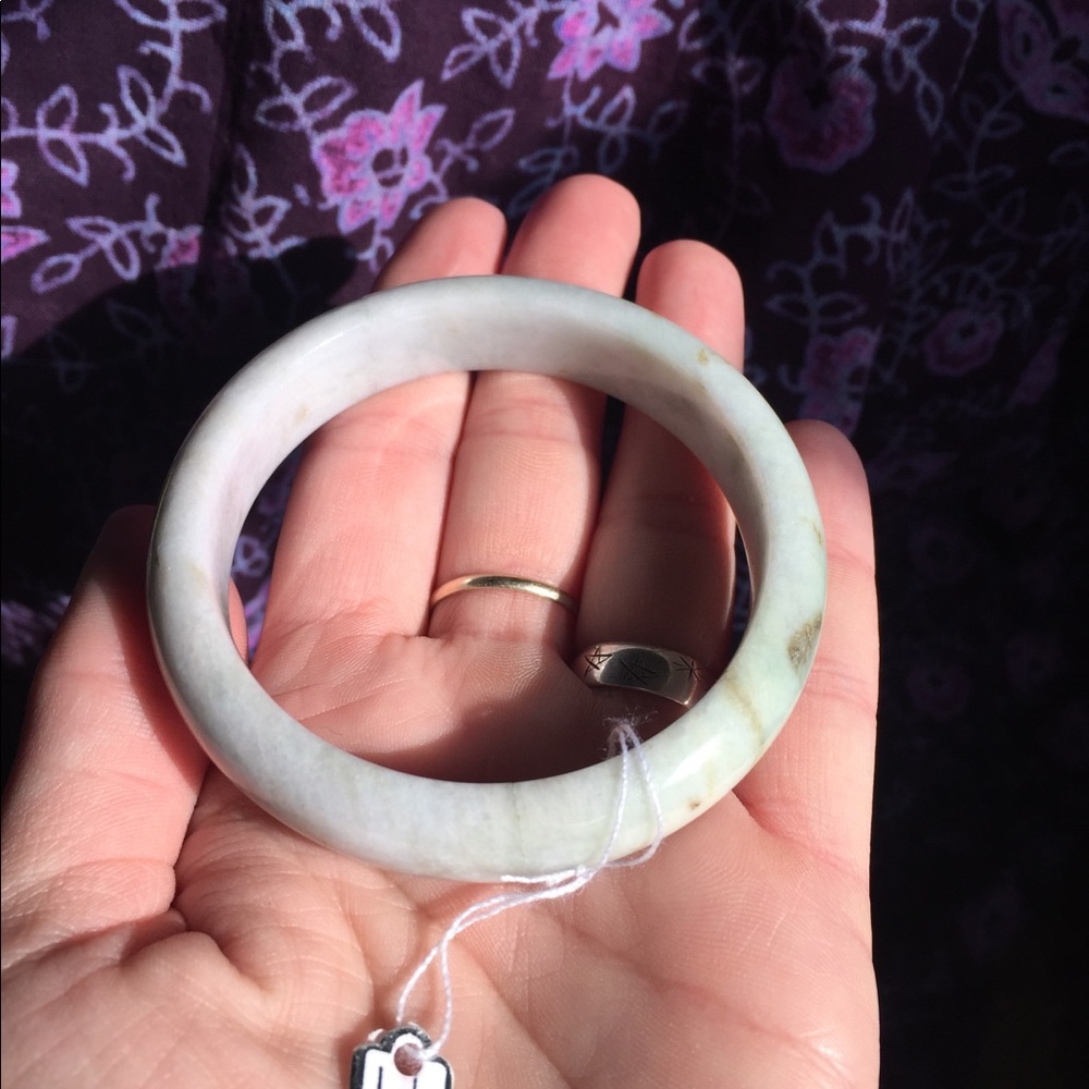 58mm Natural Jade Bangle B3 Read Description